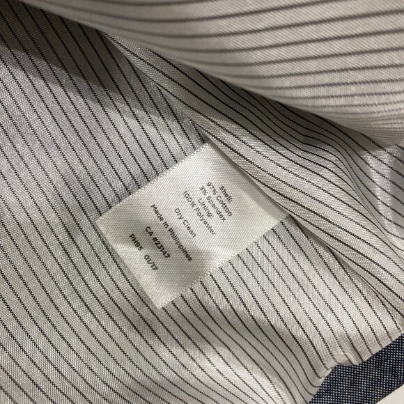 Talbots size 16 Gray Collarless Cotton Jacket Blazer Office Career Business - Picture 9 of 11